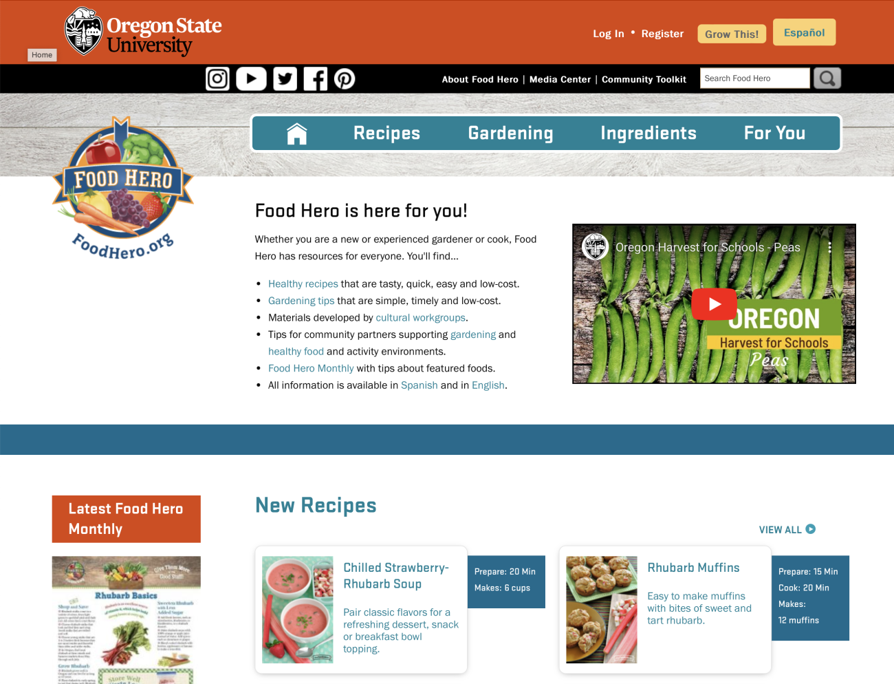 Food Hero webpage